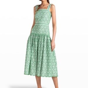 Shoshanna Green Printed Dress